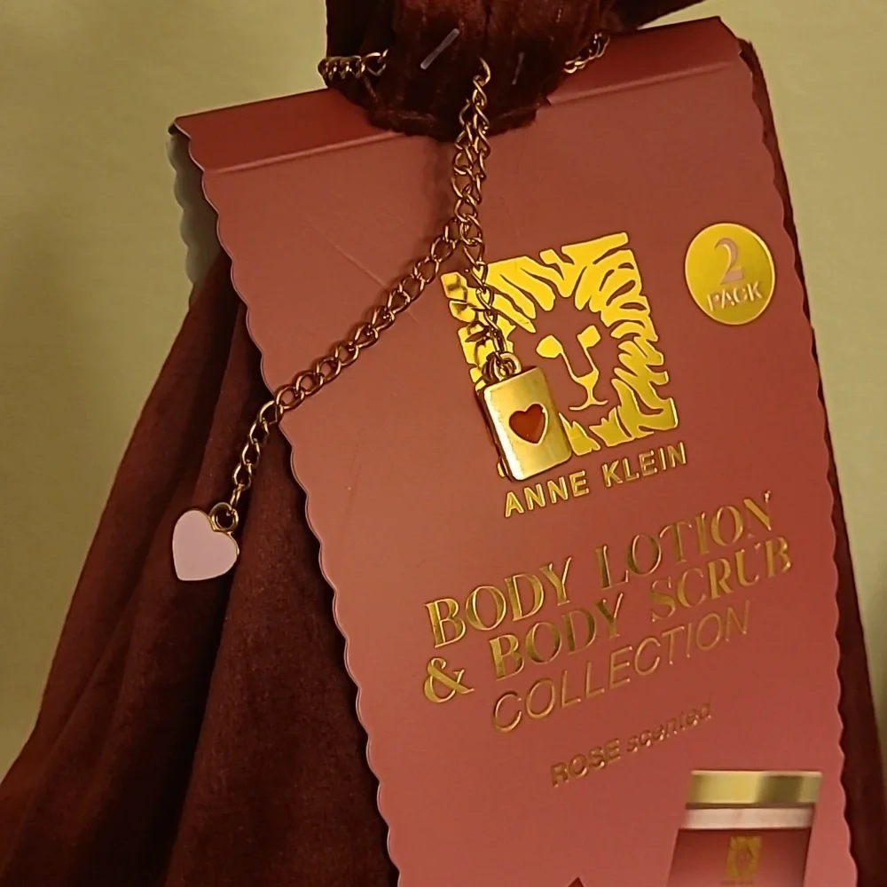Anne Klein Rose Scented Body Lotion & Scrub Set